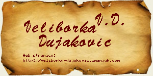 Veliborka Dujaković vizit kartica